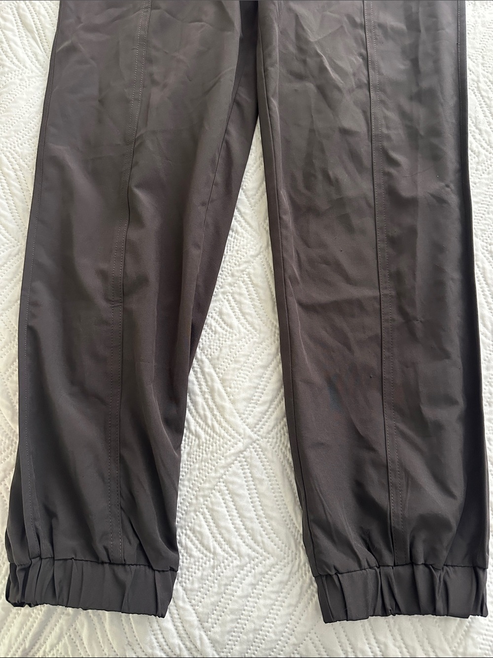 High-Waist Elastic Jogger Pants - Dark Gray - Picture 5 of 5